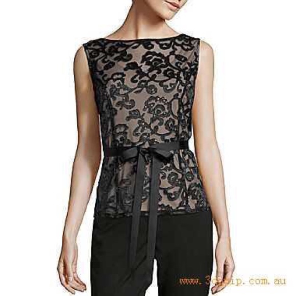 Blue Sage black sequined women’s blouse.